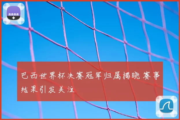 巴西世界杯决赛冠军归属揭晓 赛事结果引发关注